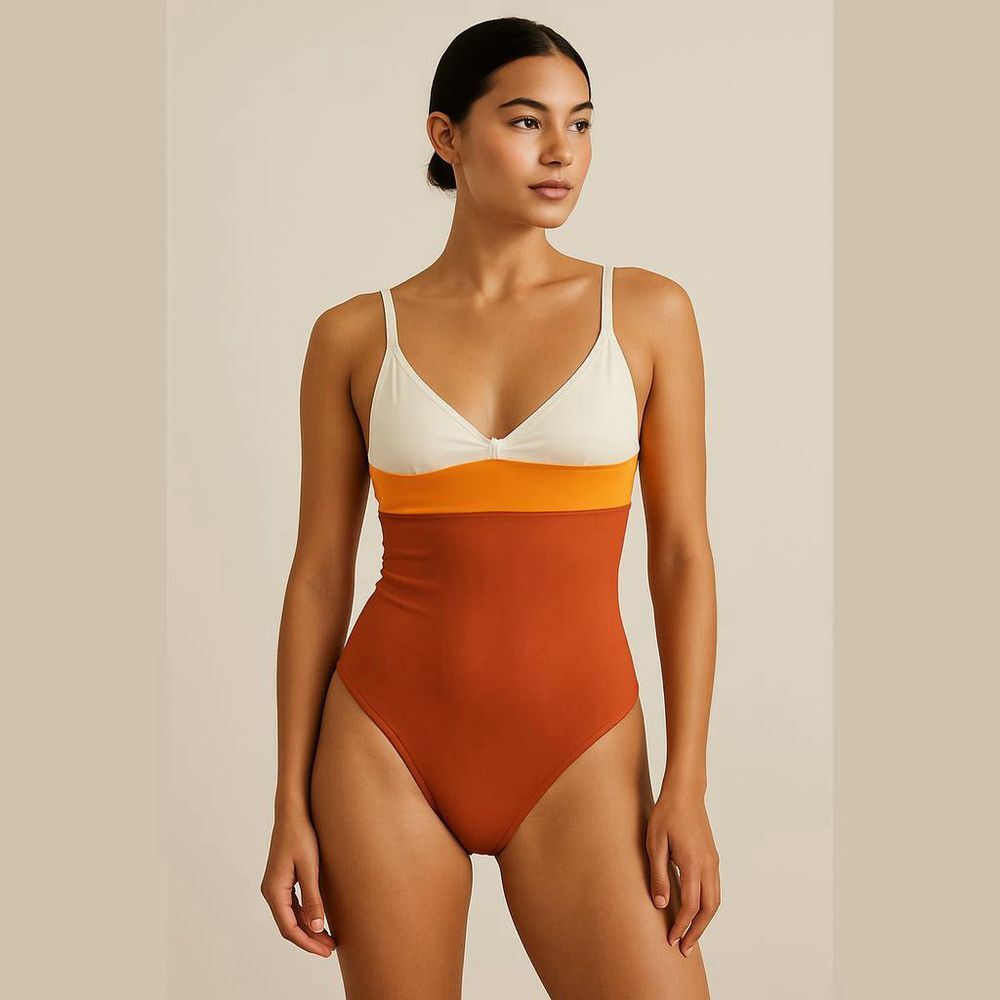 Cupshe One Piece Swimsuit - Women's S - Colorblock